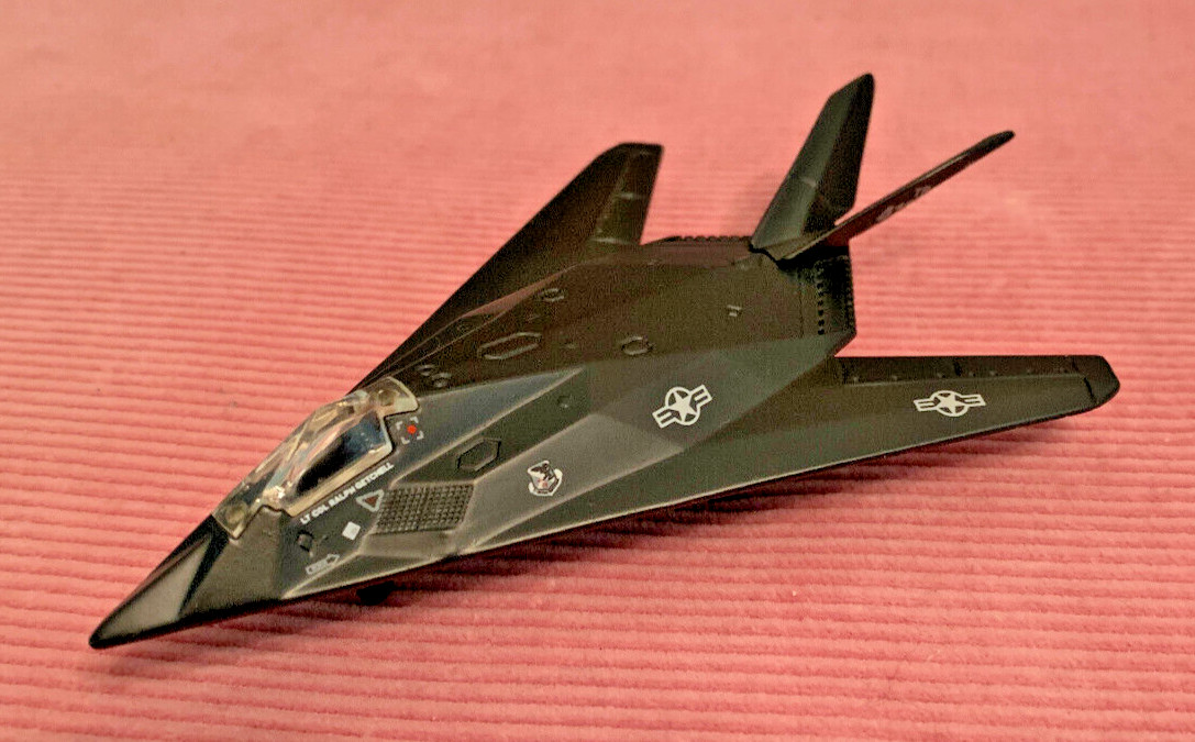 4 stealthy jet aircraft set. die cast metal. 4-5 inches. B-2, F-117, Exp, Future