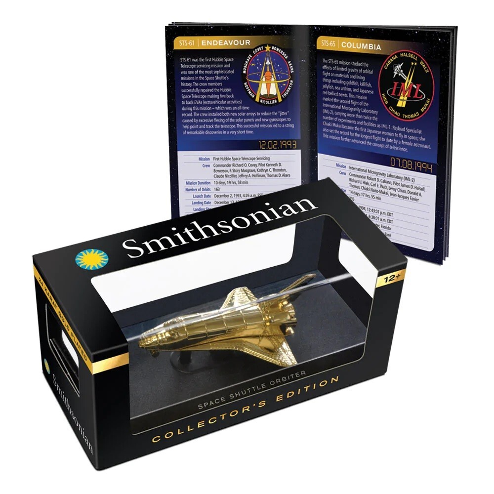 Smithsonian Gold Space Shuttle in Collector’s Case