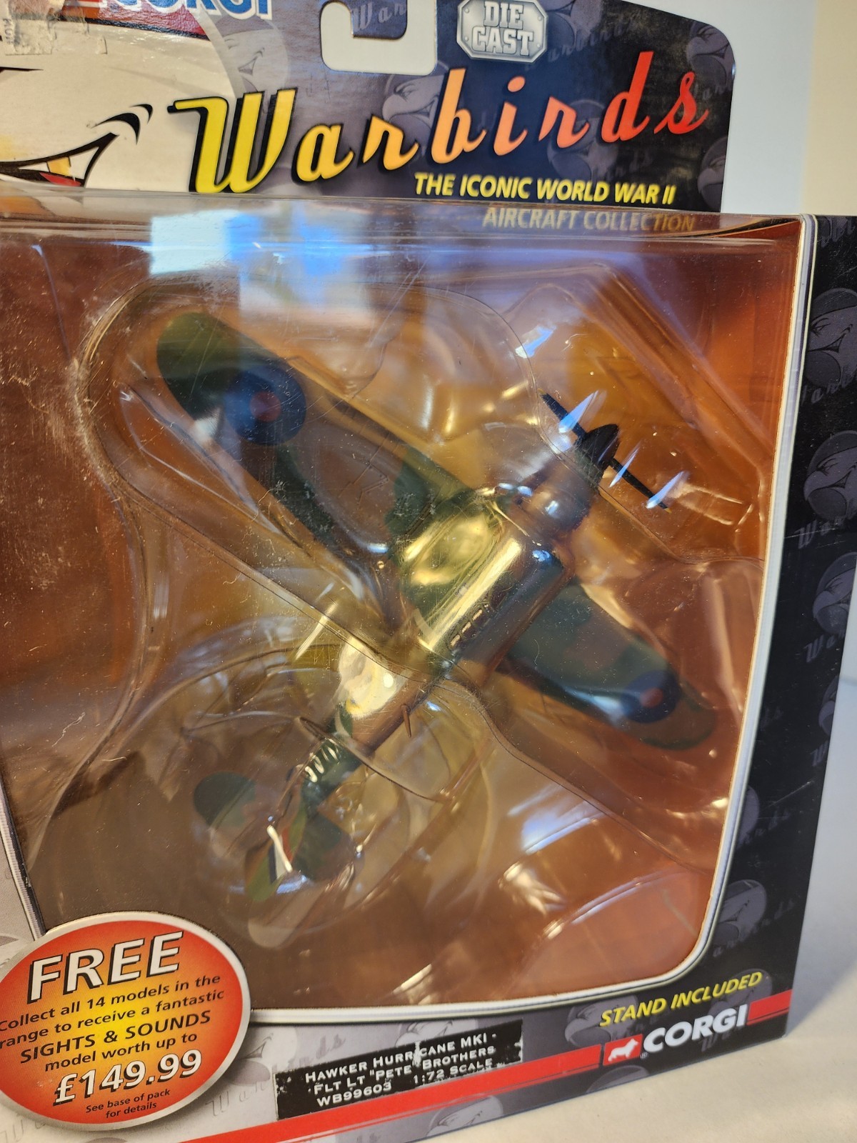 Corgi Classics Hawler Hurricane MK1, 1:72 Scale Airplane, WB99603
