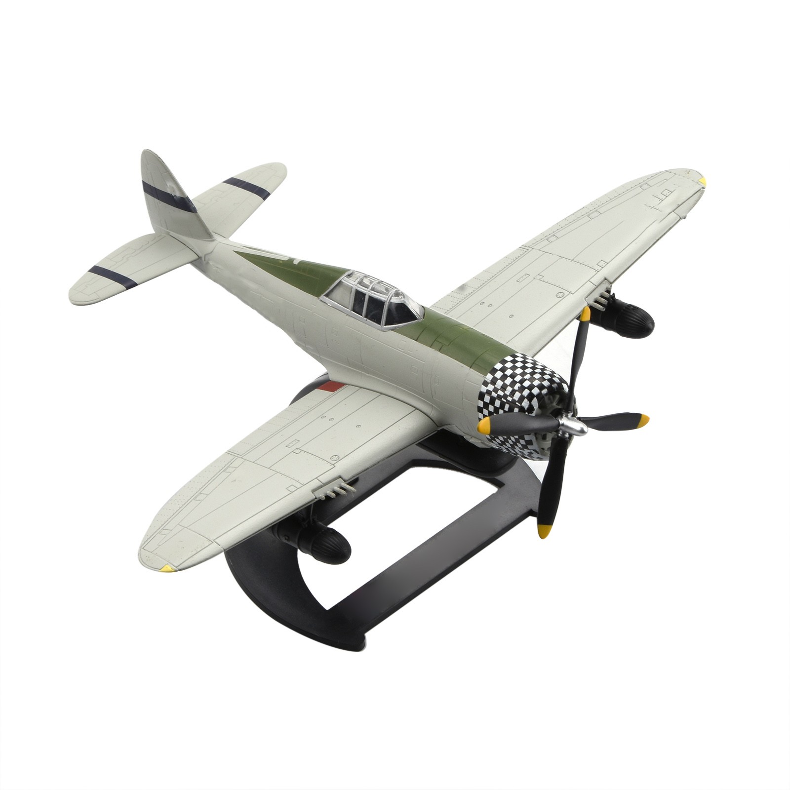 Diecast 1:72 Republic P-47D Thunderbolt Model WWII USAAF Fighter With Stand