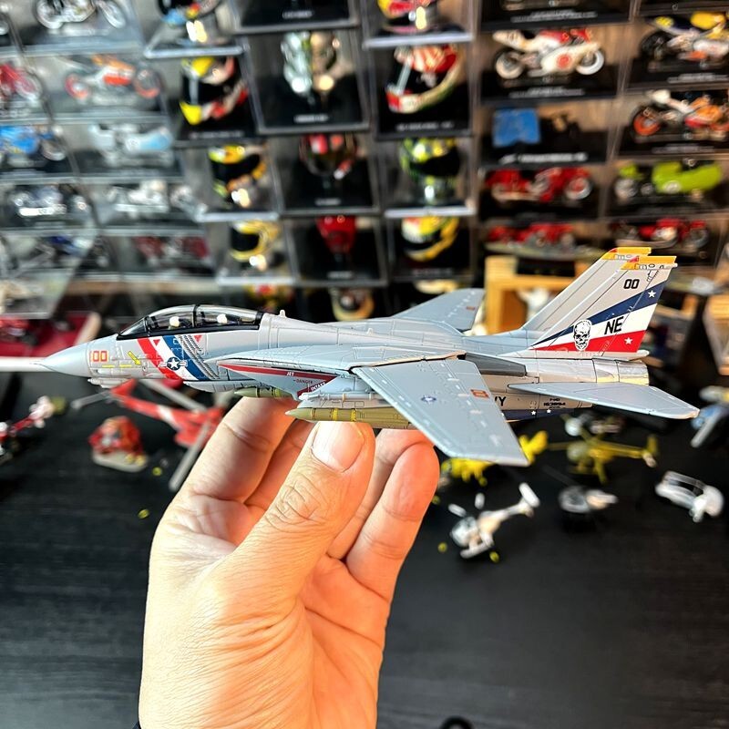 1:100 F-14D Bounty Hunter Squadron VF-2 Fighter Model Diecast Military Aircraft