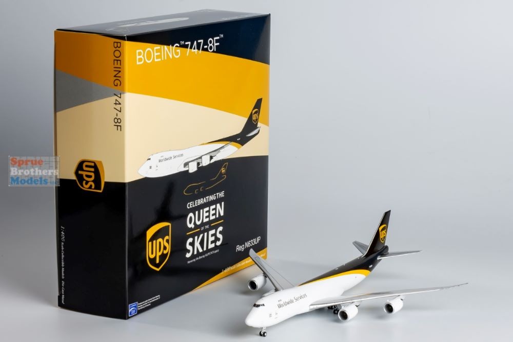 NGM78025 1:400 NG Model UPS B747-8F Reg #N633UP (pre-painted/pre-built)