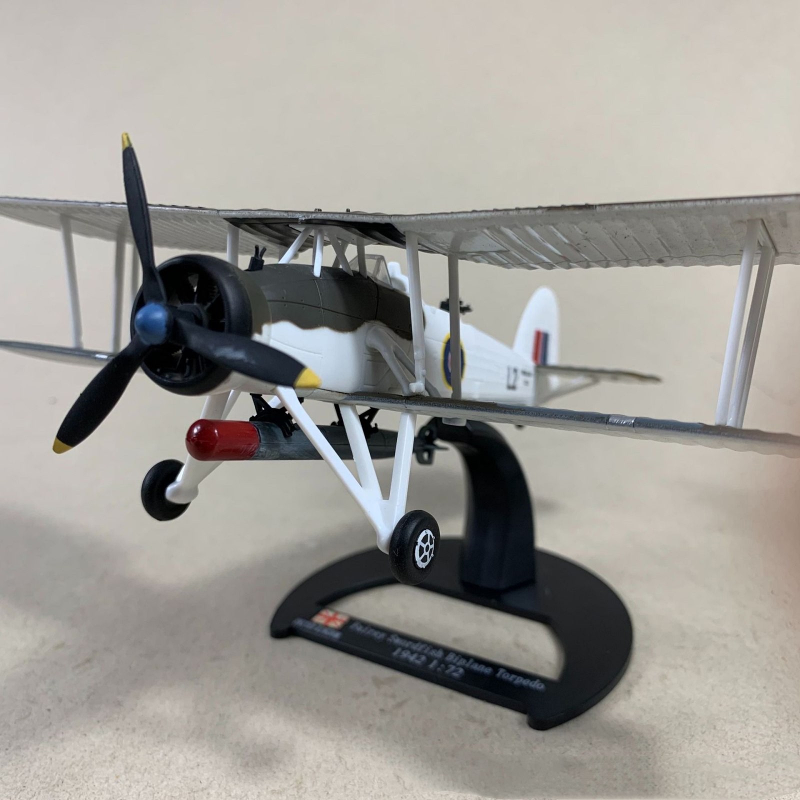 1/72 WWII British Navy Fairey Swordfish Aircraft Model Restore Original Airplane