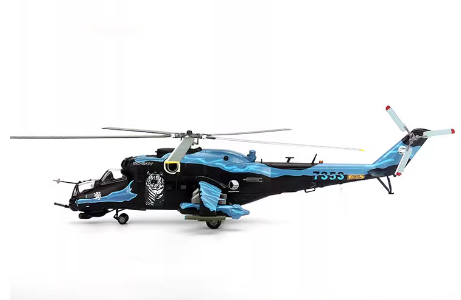 1:48 BLESS Polish Air Force Mi-24V Hind NTM 2005 Attack Helicopter Diecast Model