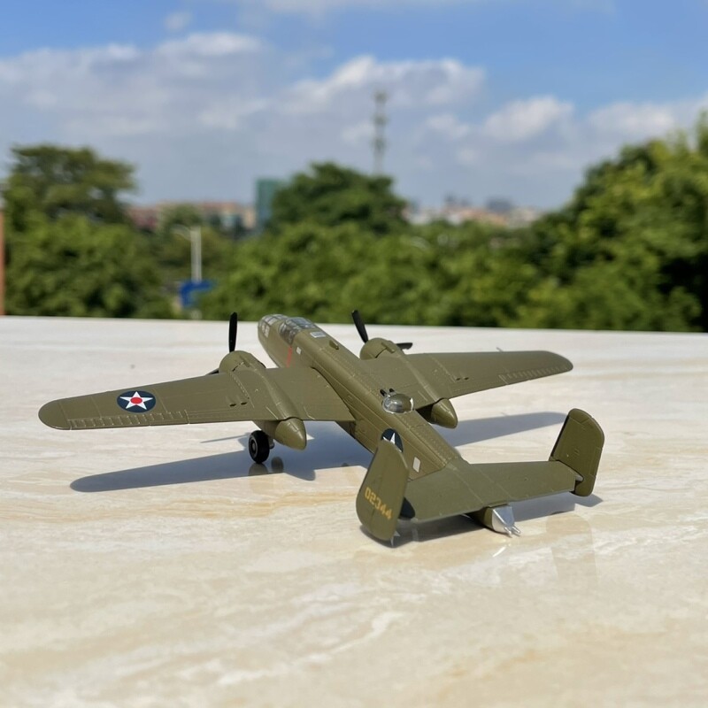 1:144 Scale Alloy Diecast Military Model B-25 Mitchell Bomber Fighter Aircraft