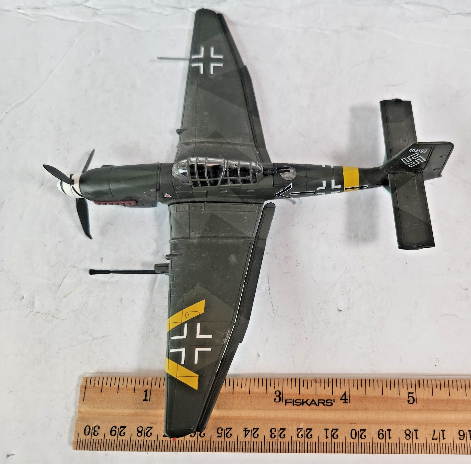 CORGI DIE CAST STUKA MILITARY PLANE CAMO GERMANY WWII DAMAGED 1/72 NO GEAR