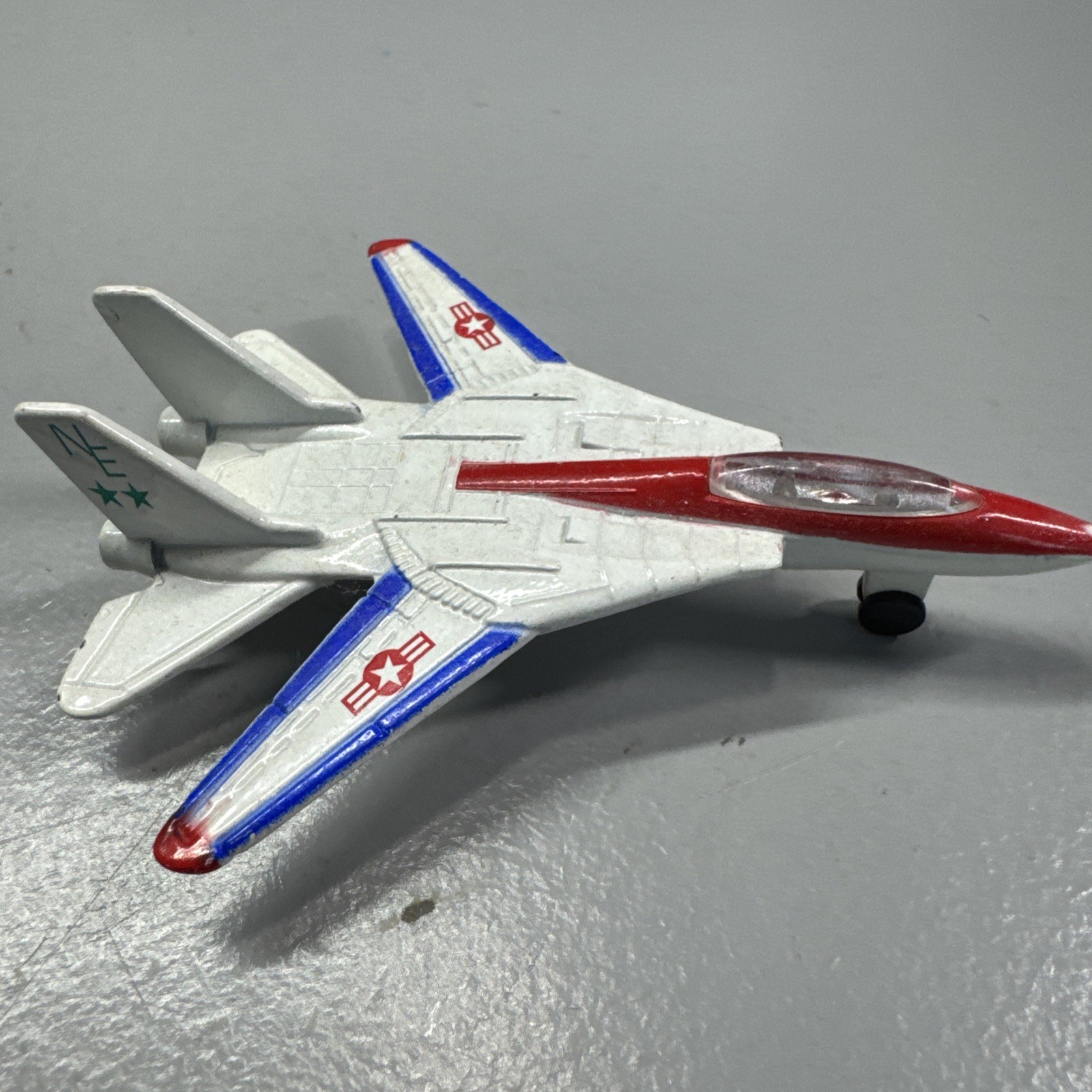 Navy Jet Diecast Grumman F-14 Tomcat Red White Blue Fighter Jet