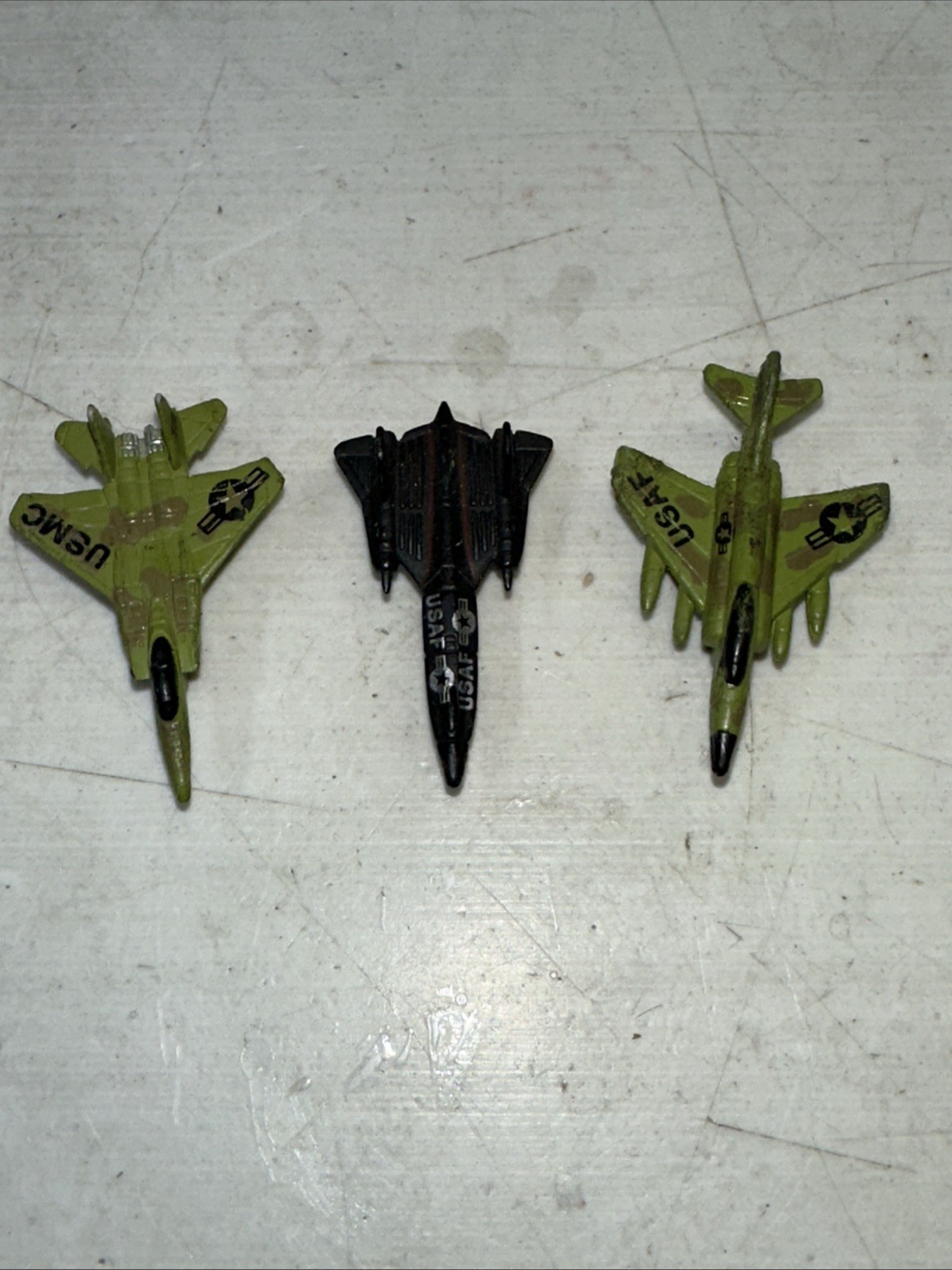Micro Action Machines Funrise 1989 USAF Lockheed SR-71 Blackbird Recon 3 Jets