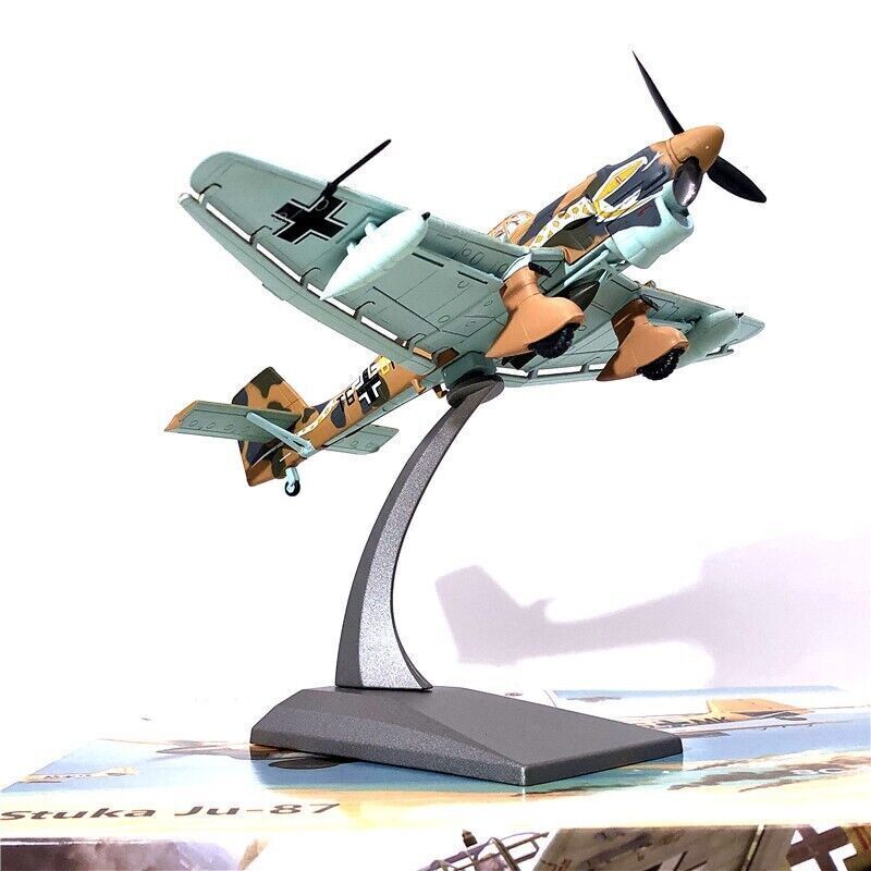 WLTK German Junkers Stuka Ju-87B Dive Bomber 1/72 Diecast Model Brown Ver. Gift