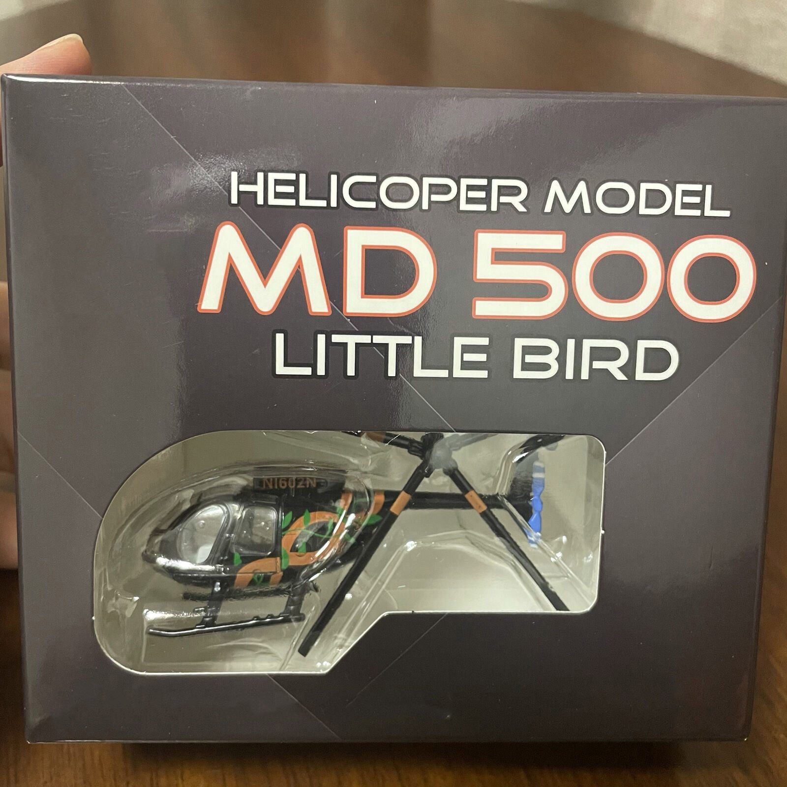 7.4cm Diecast Alloy 1/100 Scale USA Bird MD500 Helicopter Model Decor Craft