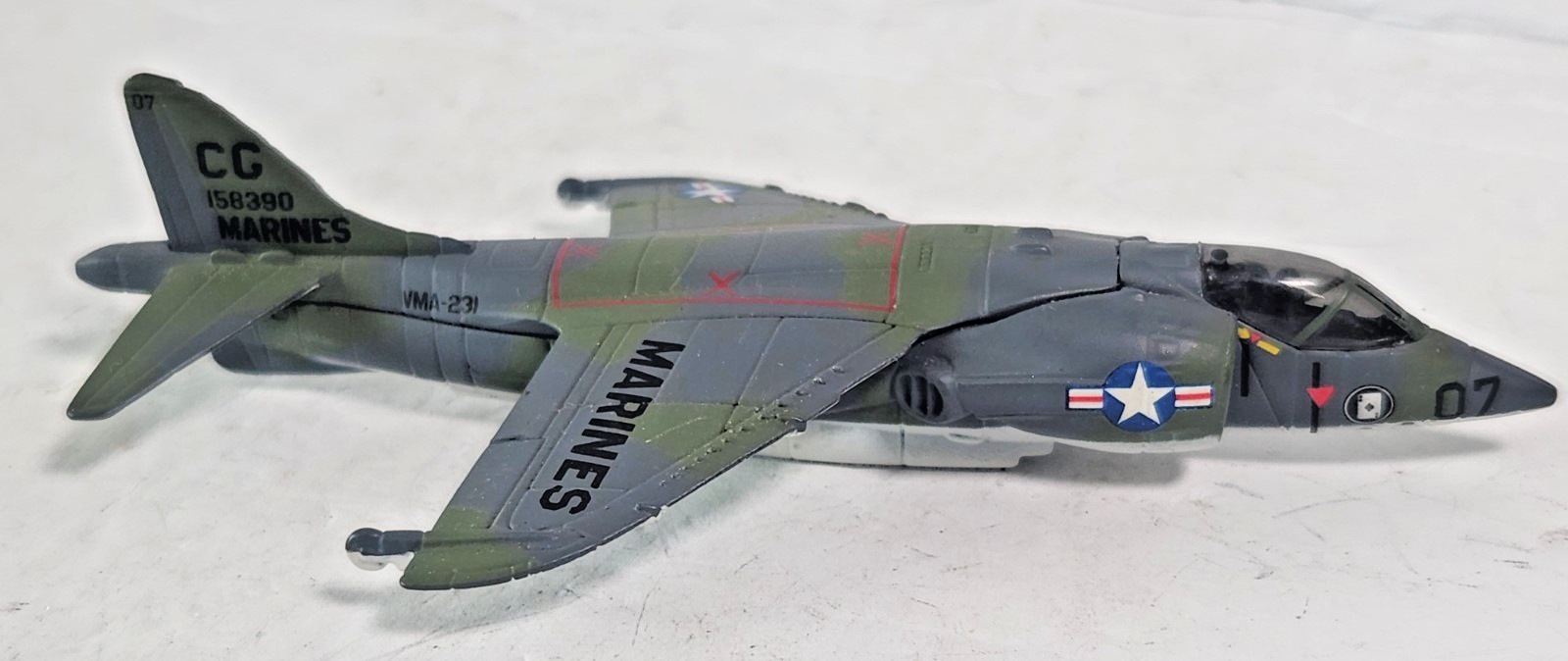 CORGI DIE CAST HAWKER SIDDELEY AV-8A HARRIER JET US MARINES PLANE VMA-231 ACE