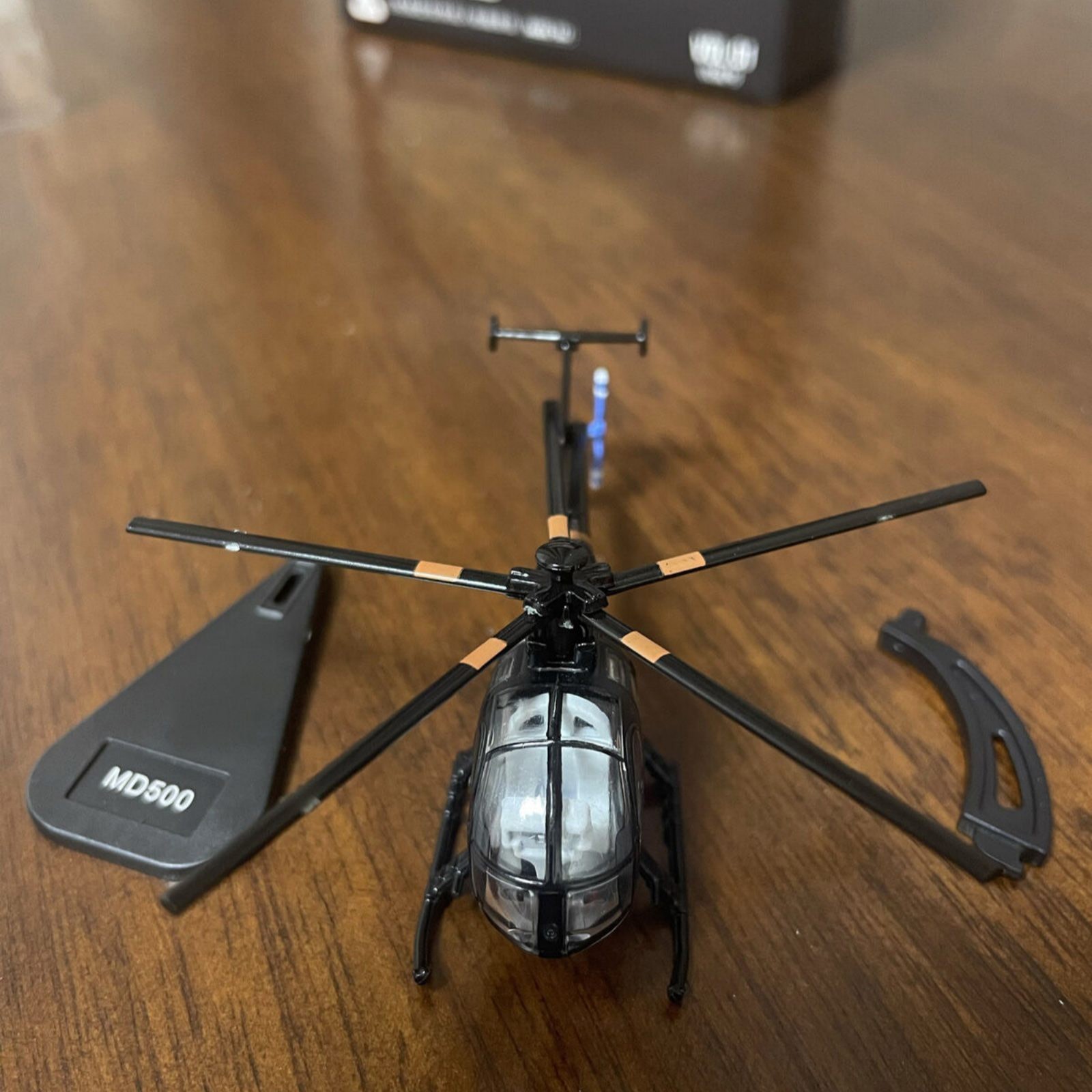 7.4cm Diecast Alloy 1/100 Scale USA Bird MD500 Helicopter Model Decor Craft