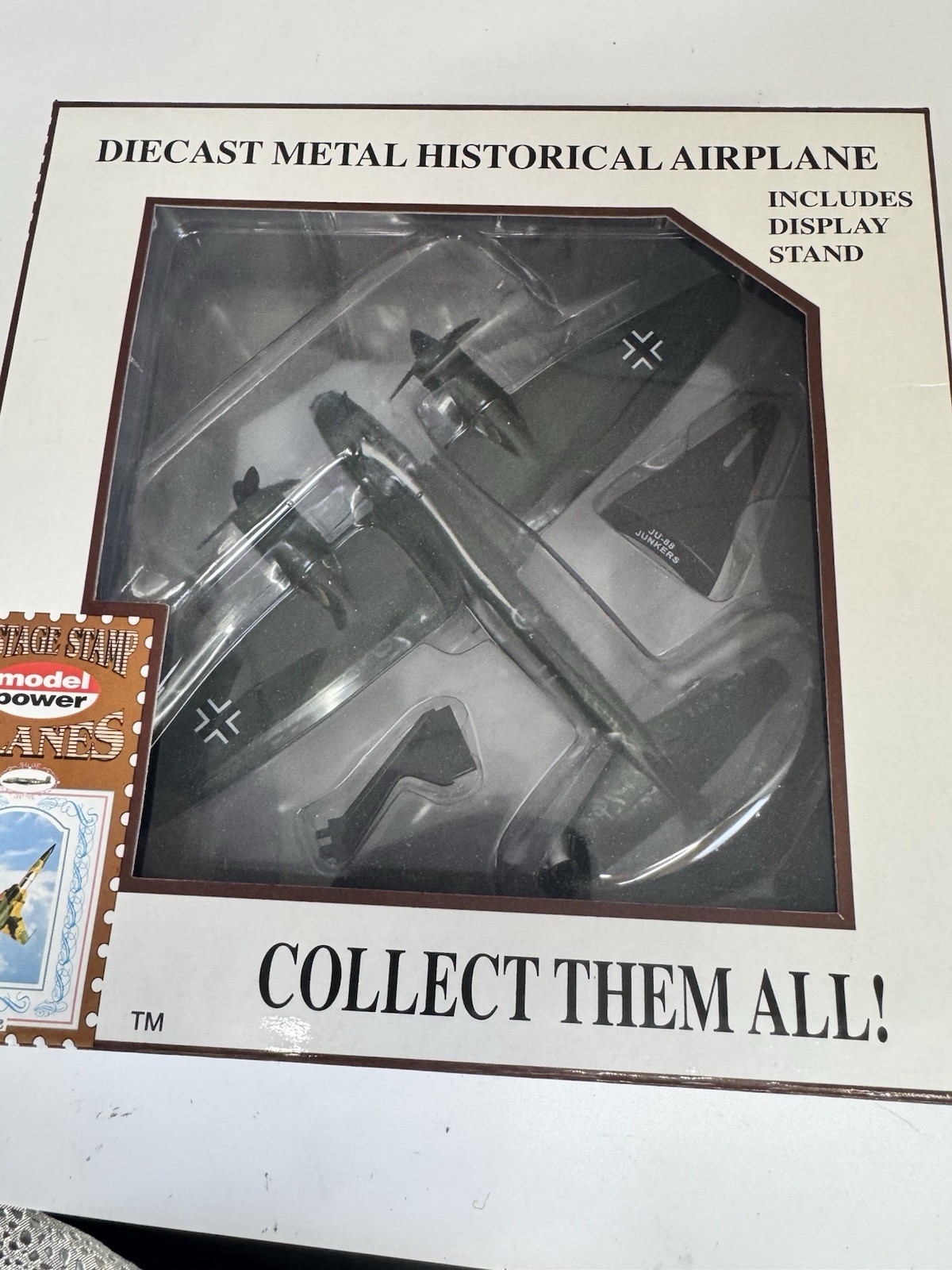 Postage Stamp #5408 – Junkers Ju 88 – Diecast Plane with Display Stand