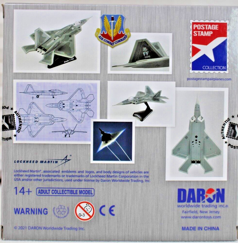 F-22 RAPTOR LOCKHEED MARTIN USAF 1/145 POSTAGE STAMP PS5382-1 NEW IN BOX
