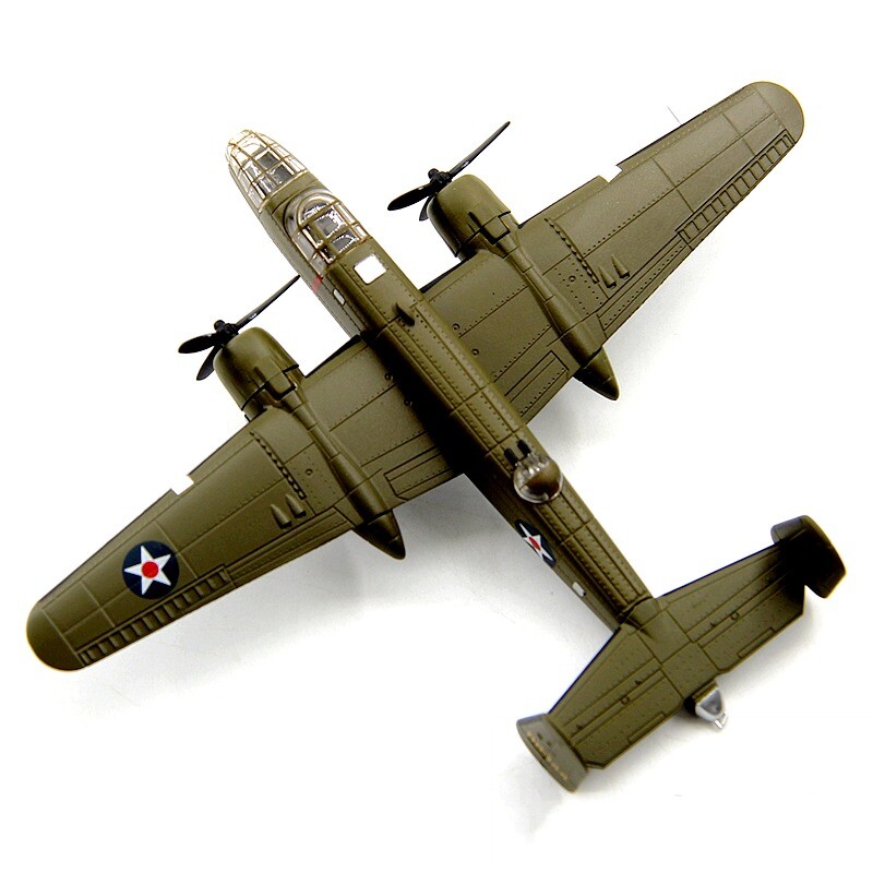 1:144 Scale Alloy Diecast Military Model B-25 Mitchell Bomber Fighter Aircraft