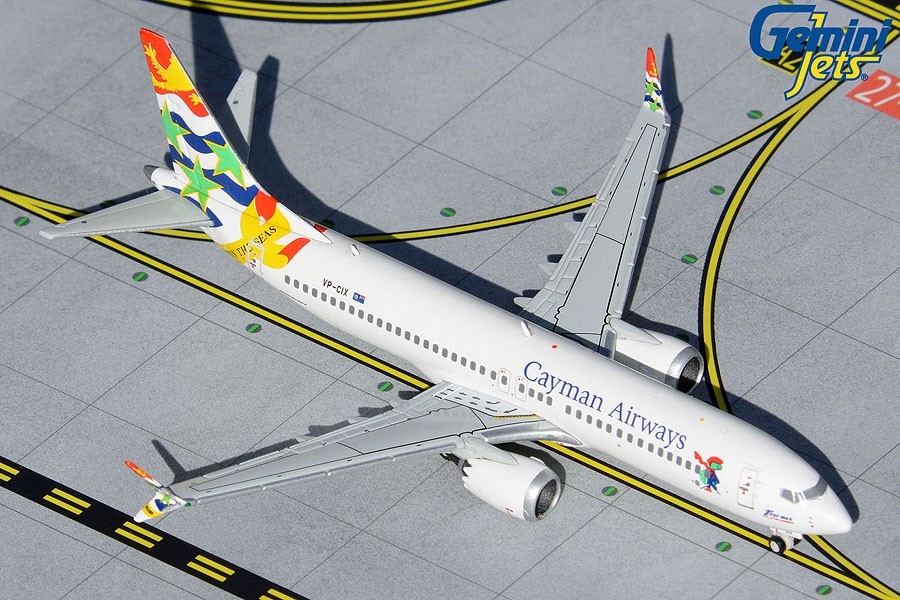 GEMINI JETS CAYMAN AIRWAYS BOEING B737 MAX-8 1:400 DIECAST GJACA1878 IN STOCK