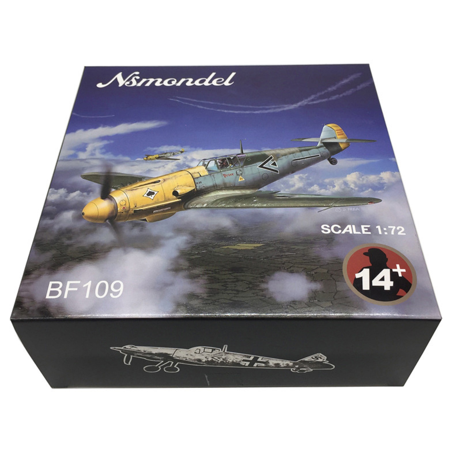 1/72 BF109 Military Fighter Aircraft Model Alloy Souvenir Static Display