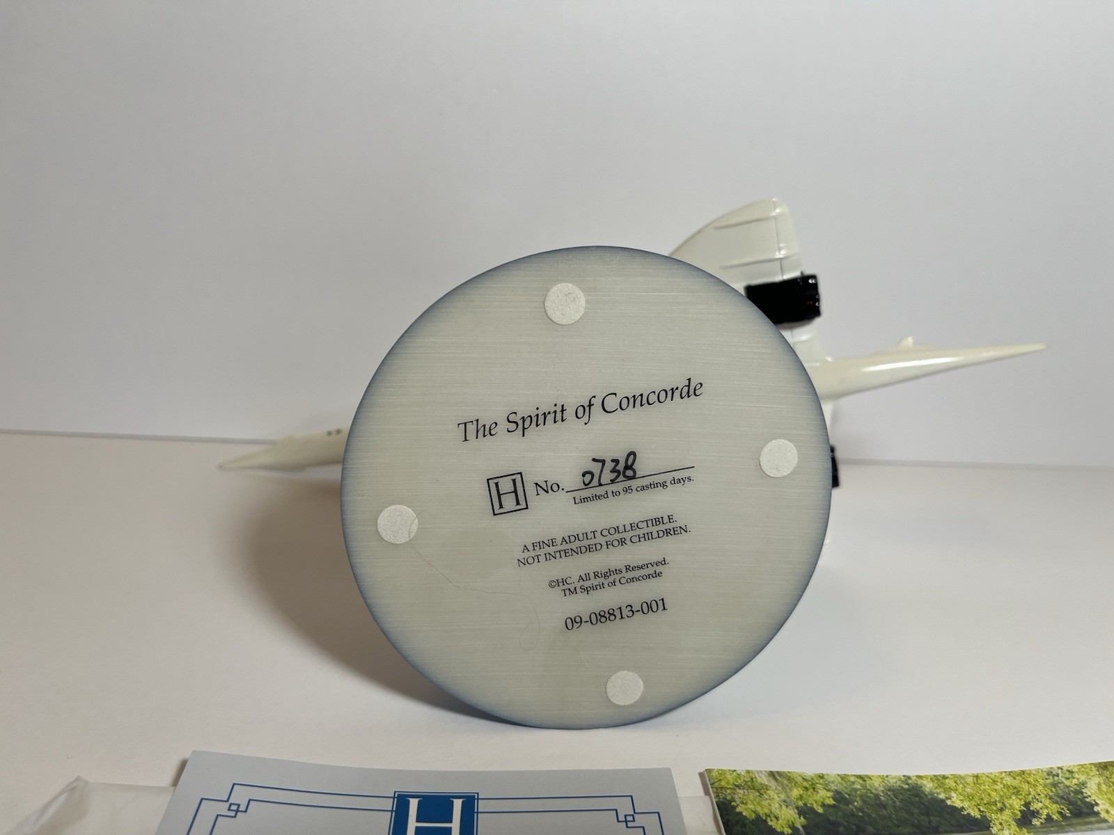 SPIRIT OF CONCORDE JET IST FLIGHT MARCH 2, 1969 HAMILTON COLLECTION PLANE W/ COA