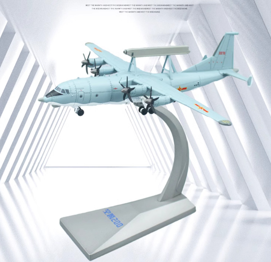 1:200 18CM AVIC KJ-200 AWACS Early Warning Aircraft Diecast Military Plane Model