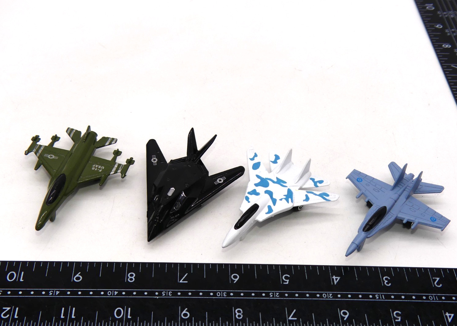 Lot of 4 Diecast Jet Airplane Military Stealth F-16 Army Toy Plane Air Force