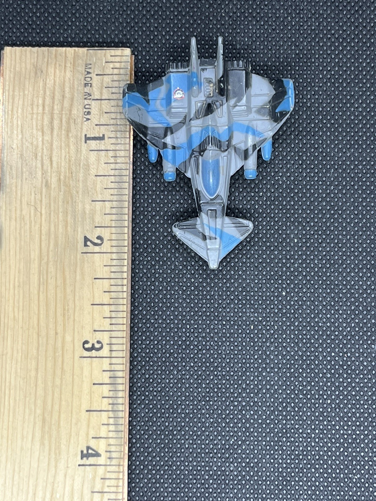 MICRO MACHINES X-3 Raider Fighter Jet Military Aircraft Gray Blue Black 1993