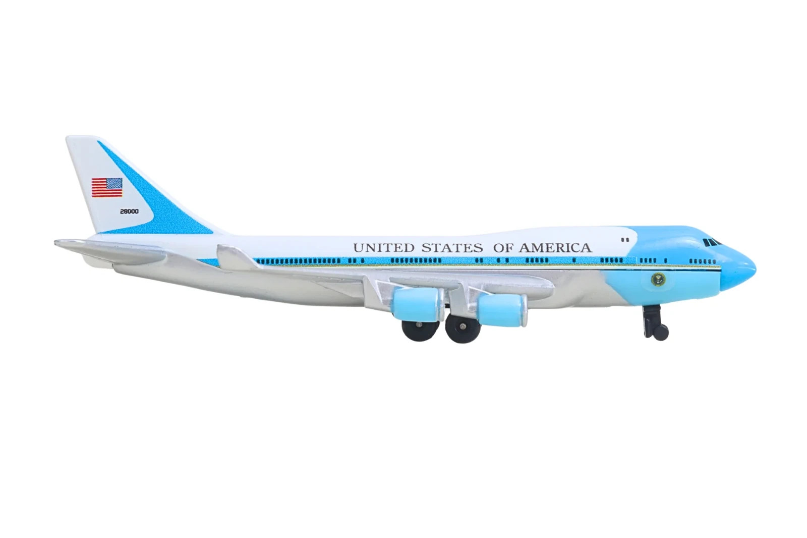 AIR FORCE ONE United States of America Die Cast Metal Plane DARON RT5734 B 747