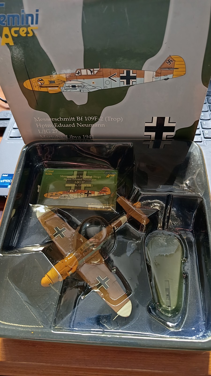 Gemini Aces Messerschmitt Bf-109F-2 Trop. 1./JG27 Hptm. E Neumann GALFT3003