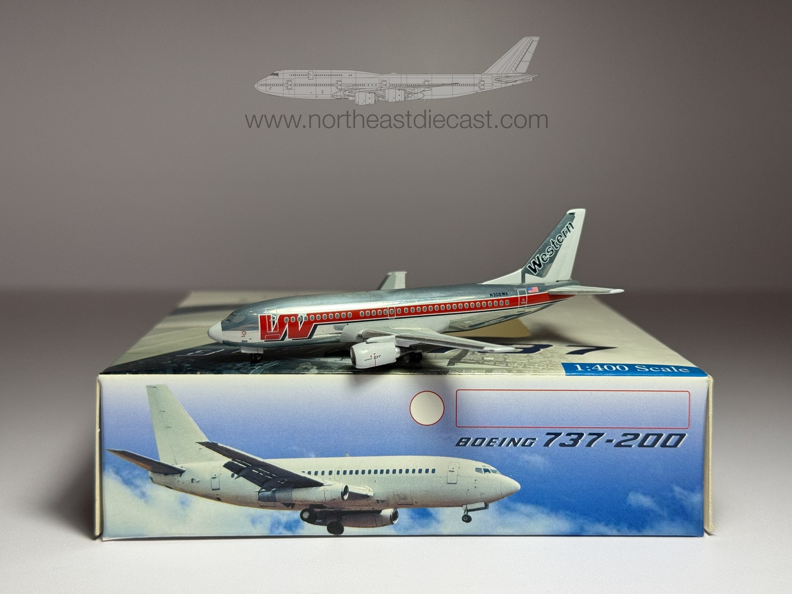 Western Airlines Boeing 737-300 1:400 Aeroclassics N308WA (ACN308WA)