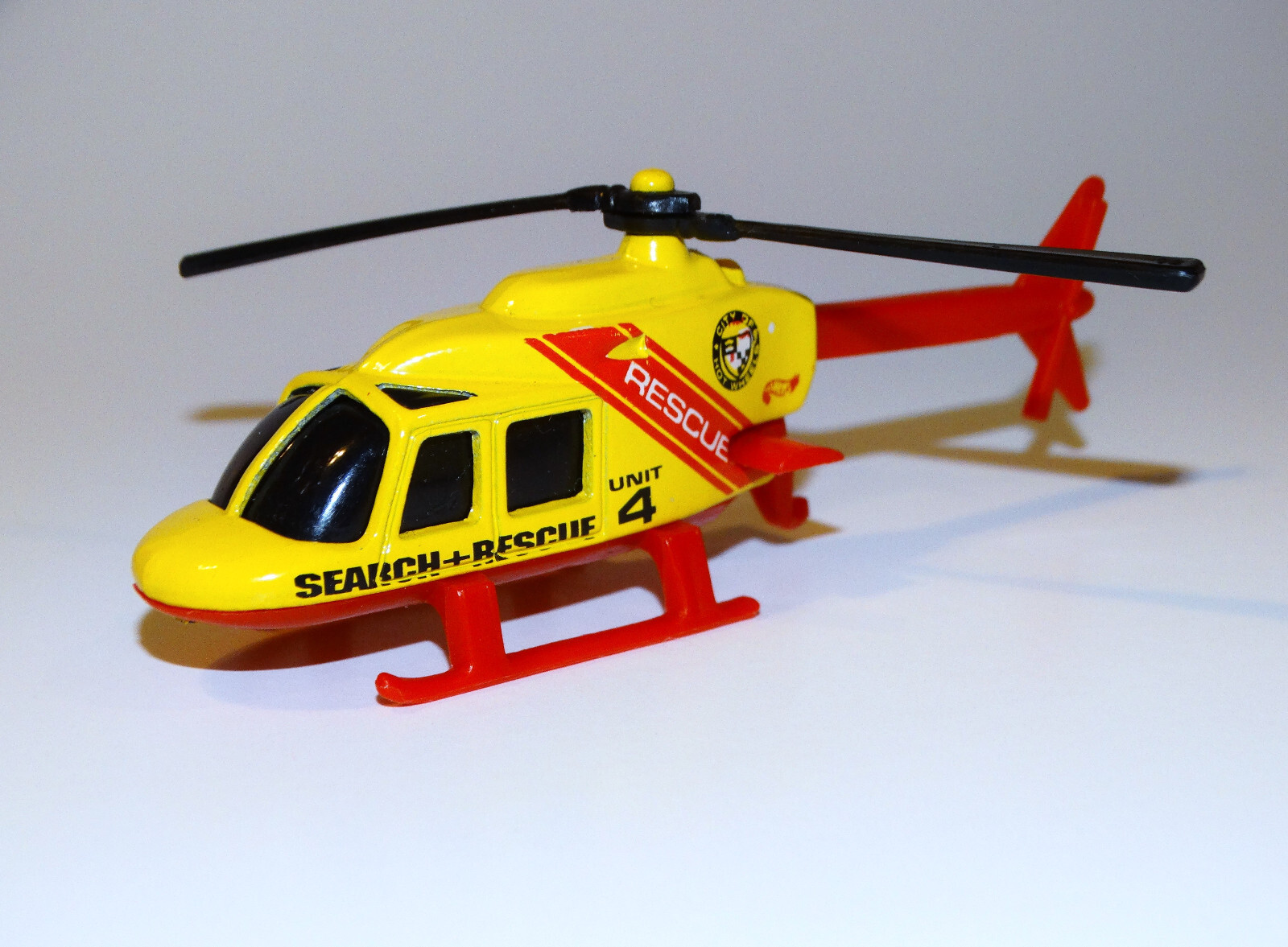 Bell 206 Helicopter Diecast Toy Hot Wheels 1989