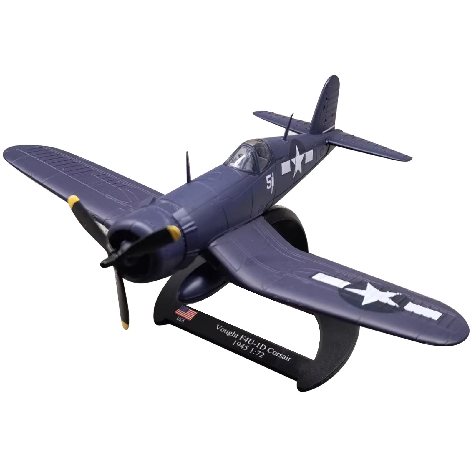 15cm Diecast Alloy 1/72 WWII USA Navy F4U Corsair Fighter Model Static Display