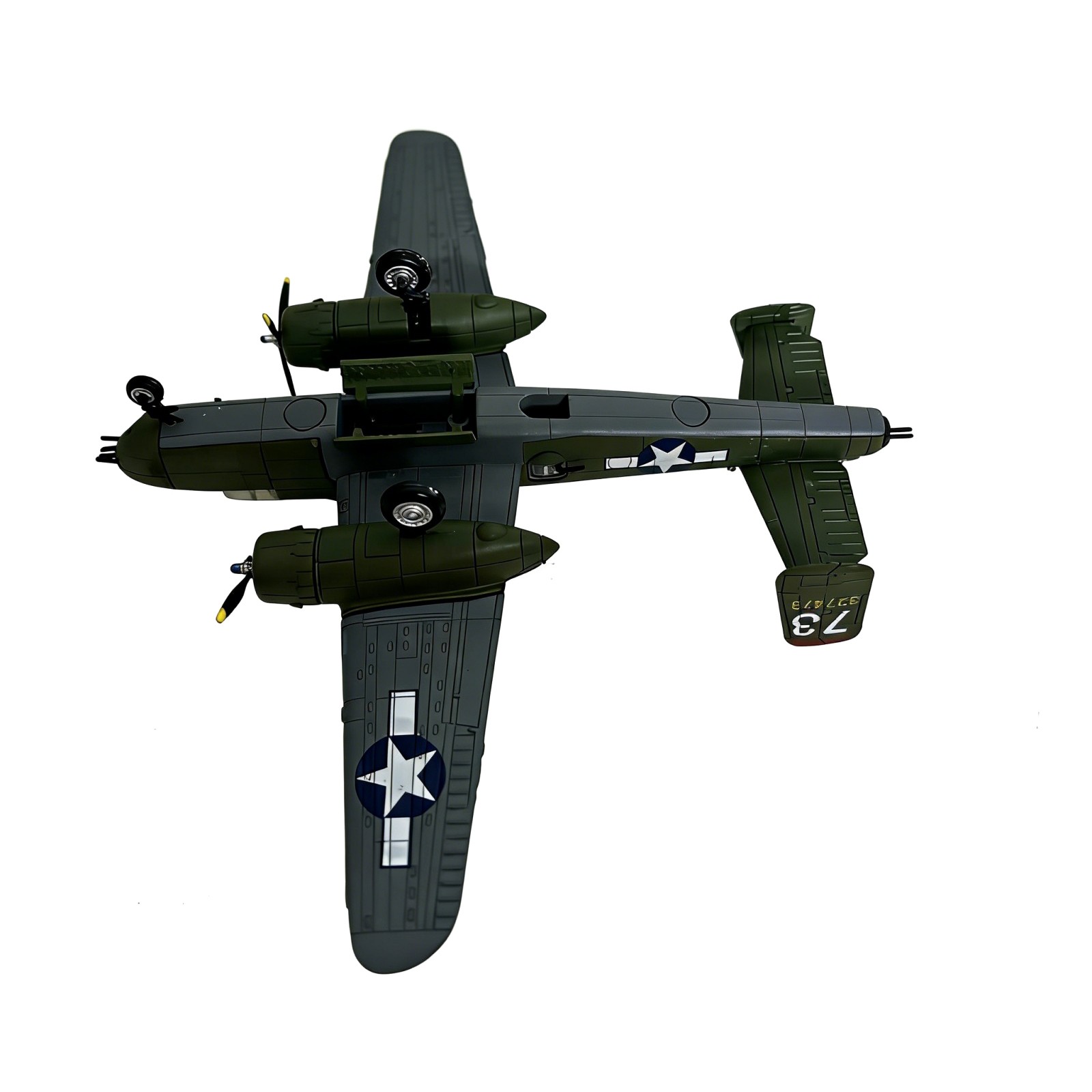 B-25 Mitchell Medium Bomber 1:144 Scale Diecast Replica With Display Stand