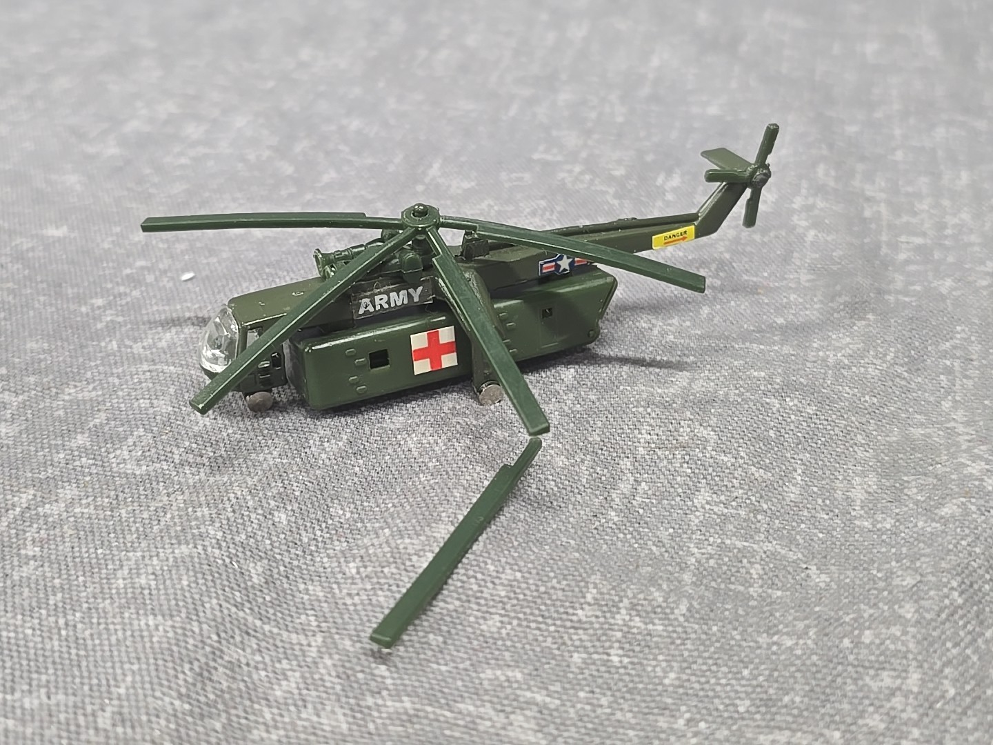 ZYLMEX US Army Sikorsky CH-54 Skycrane Helicopter Vintage Used Diecast