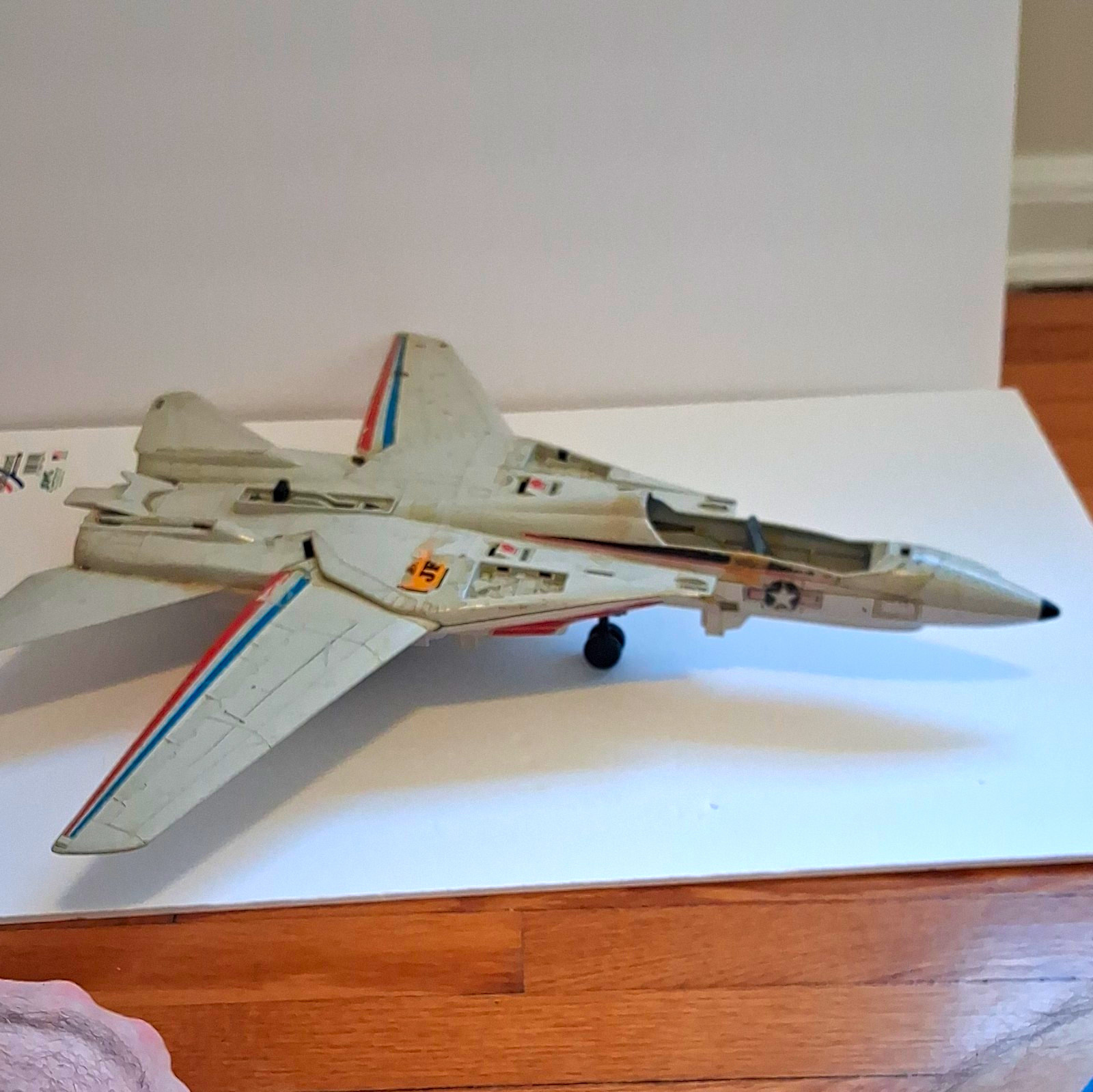 Hasbro G.I. Joe Military Jet Airplane Vehicle White/Red/Blue 1983