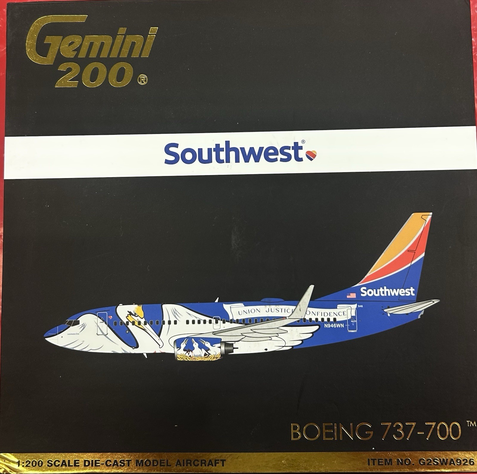 Southwest Airlines Boeing 737-700 Diecast 1:200 Gemini Jets N946WN (G2SWA926)