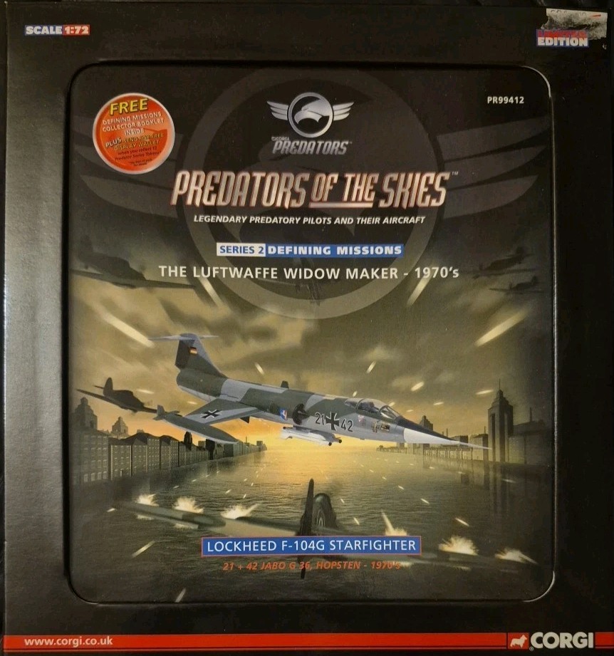 Corgi Aviation * Predators Series 2 Lockheed F-104G Starfighter PR99412