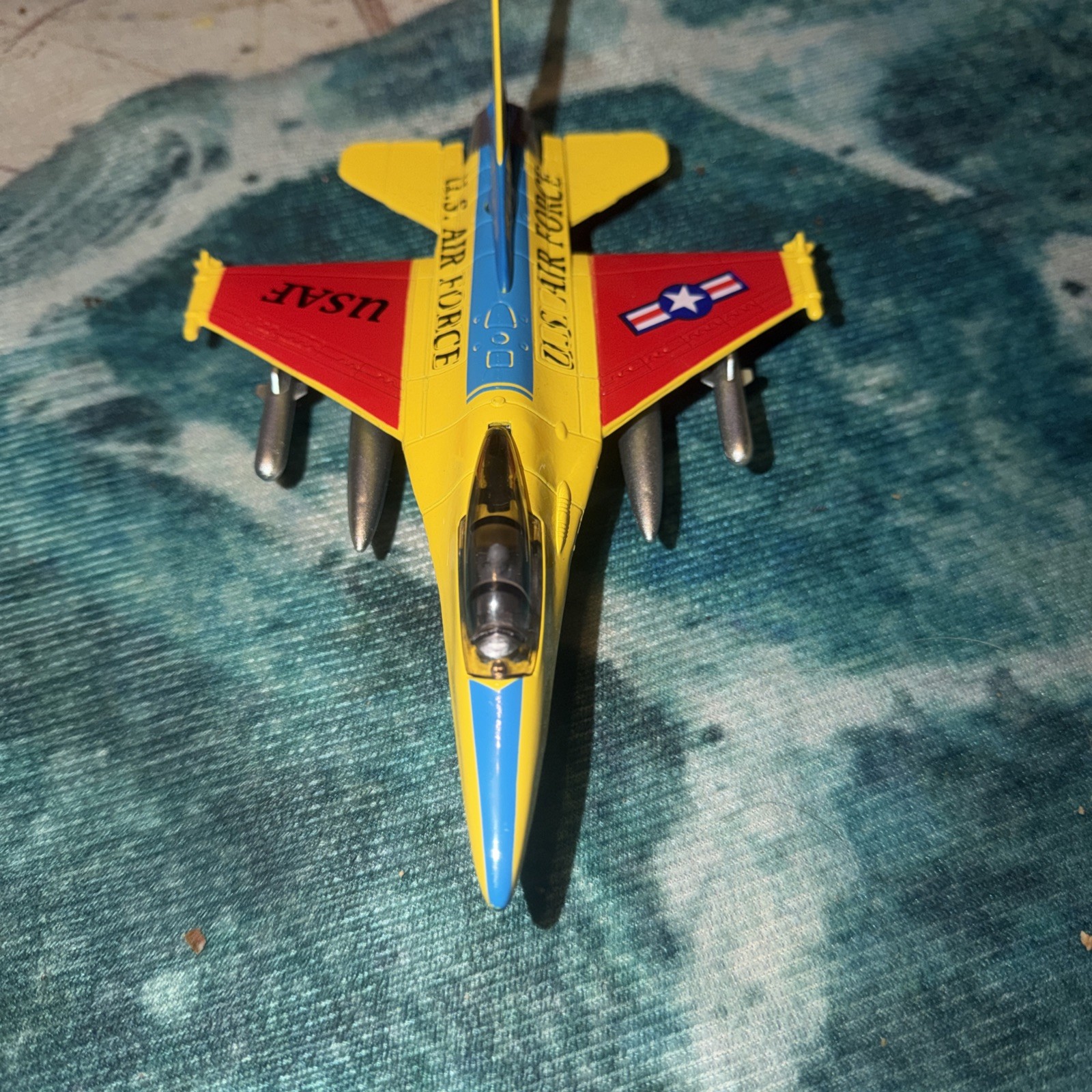 USAF F-16 Viper Pull Back Power 8″X5″ Multi Color Pilot Open Cockpit TM980 Daron