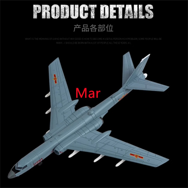1:144 Scale H-6K Bomber Simulation Static Model Military Model Aircraft Model