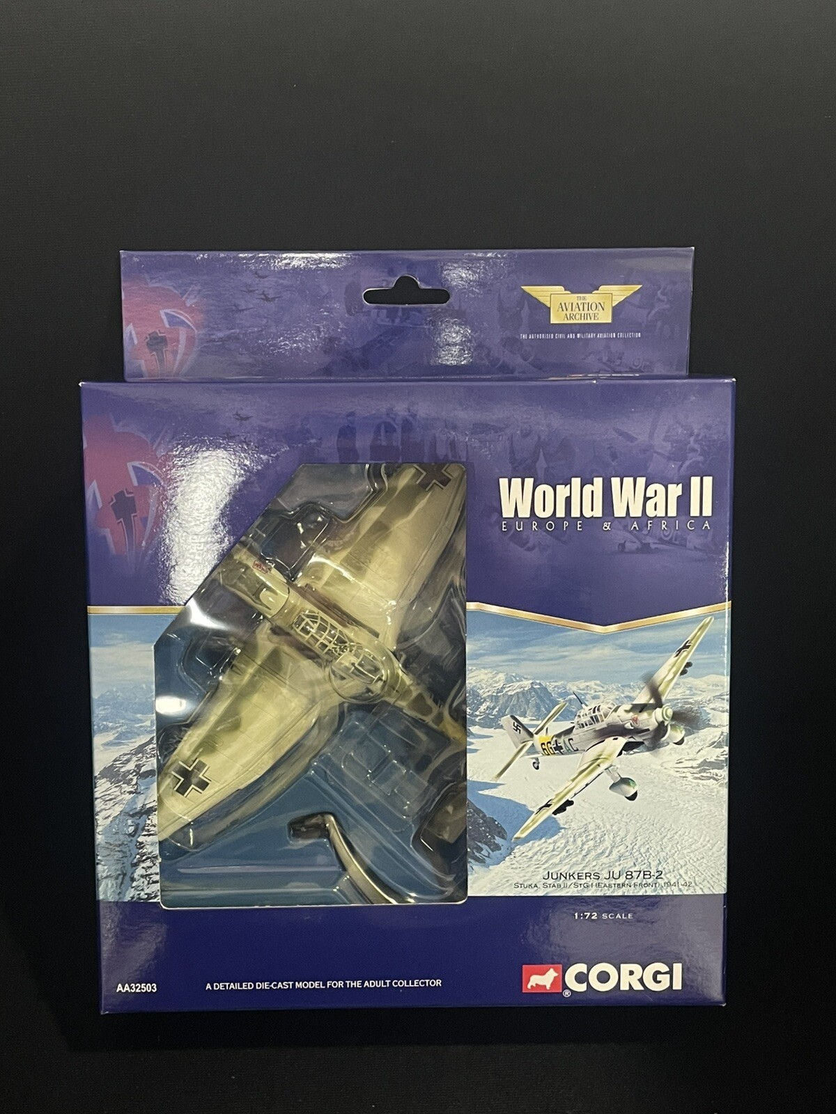 Corgi AA32503 Junkers JU 87B-2 Stuka Stab II/STG 1 Eastern Front Airplane 1:72