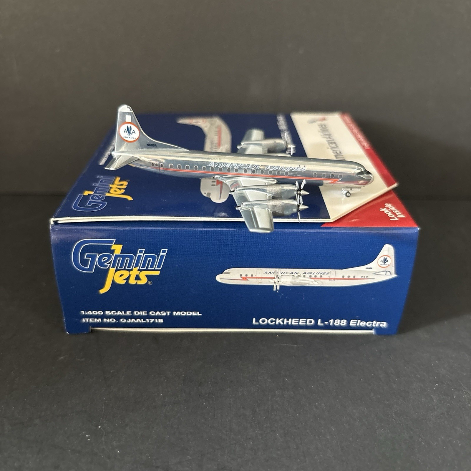 GeminiJets 1:400 American Airlines L-188A Electra N6118A GJAAL1718 Scale Model