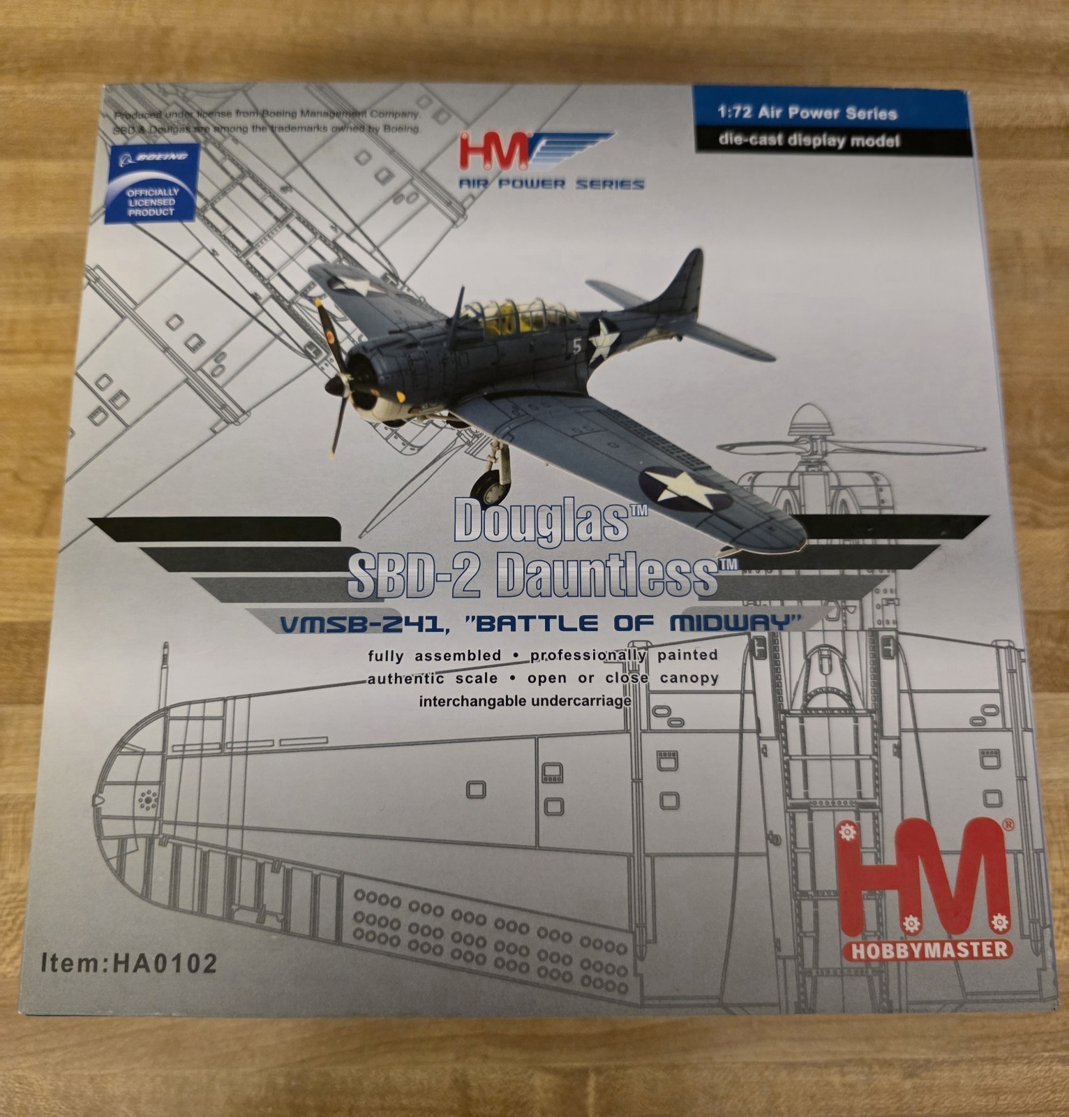 Hobby Master 1/72 HA0102 Douglas SBD-2 Dauntless VMSB-241, “Battle of Midway”New