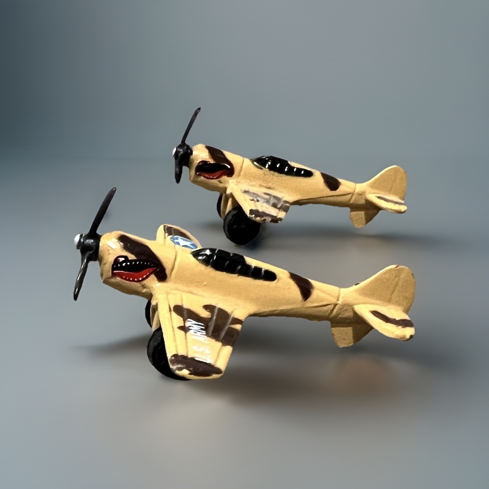 Vintage Tootsie Toy US Army P40 Fighter Aircraft Set Of 2