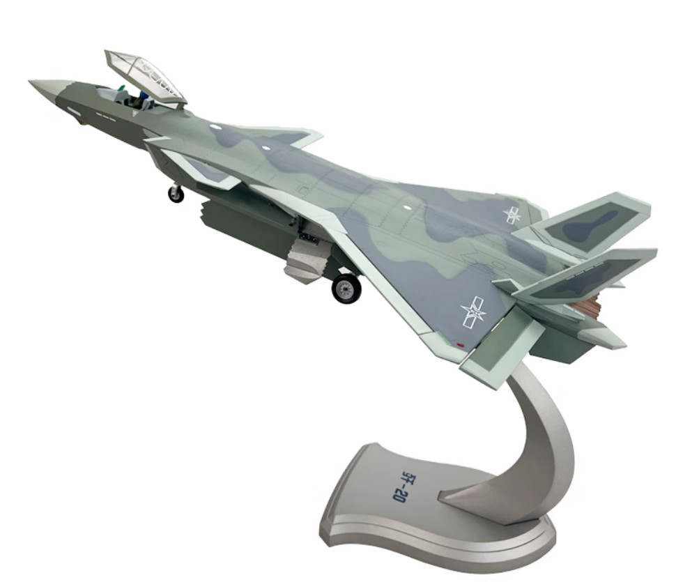 1:48 45CM AVIC J-20 Stealth Fighter Jet Diecast Airplane Military Aircraft Model