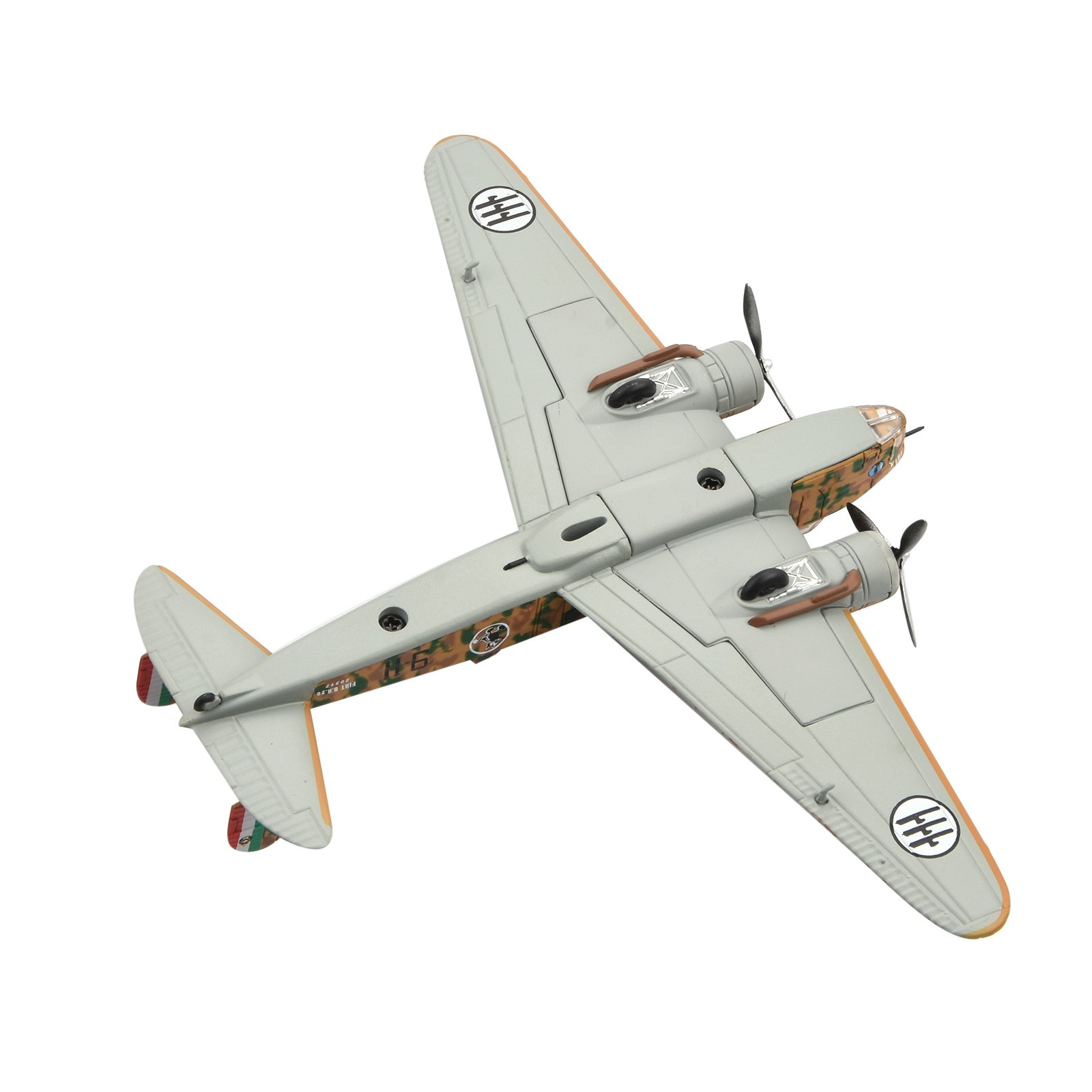 For Fiat BR.20 Cicogna Bomber 1:144 Diecast Model Italian Air Force WWII Gift
