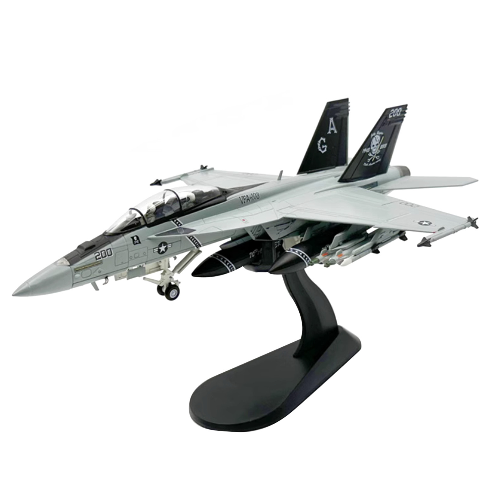 1:72 Scale US F/A-18F Super Hornet Aircraft Diecast Metal + Plastic Model Gift