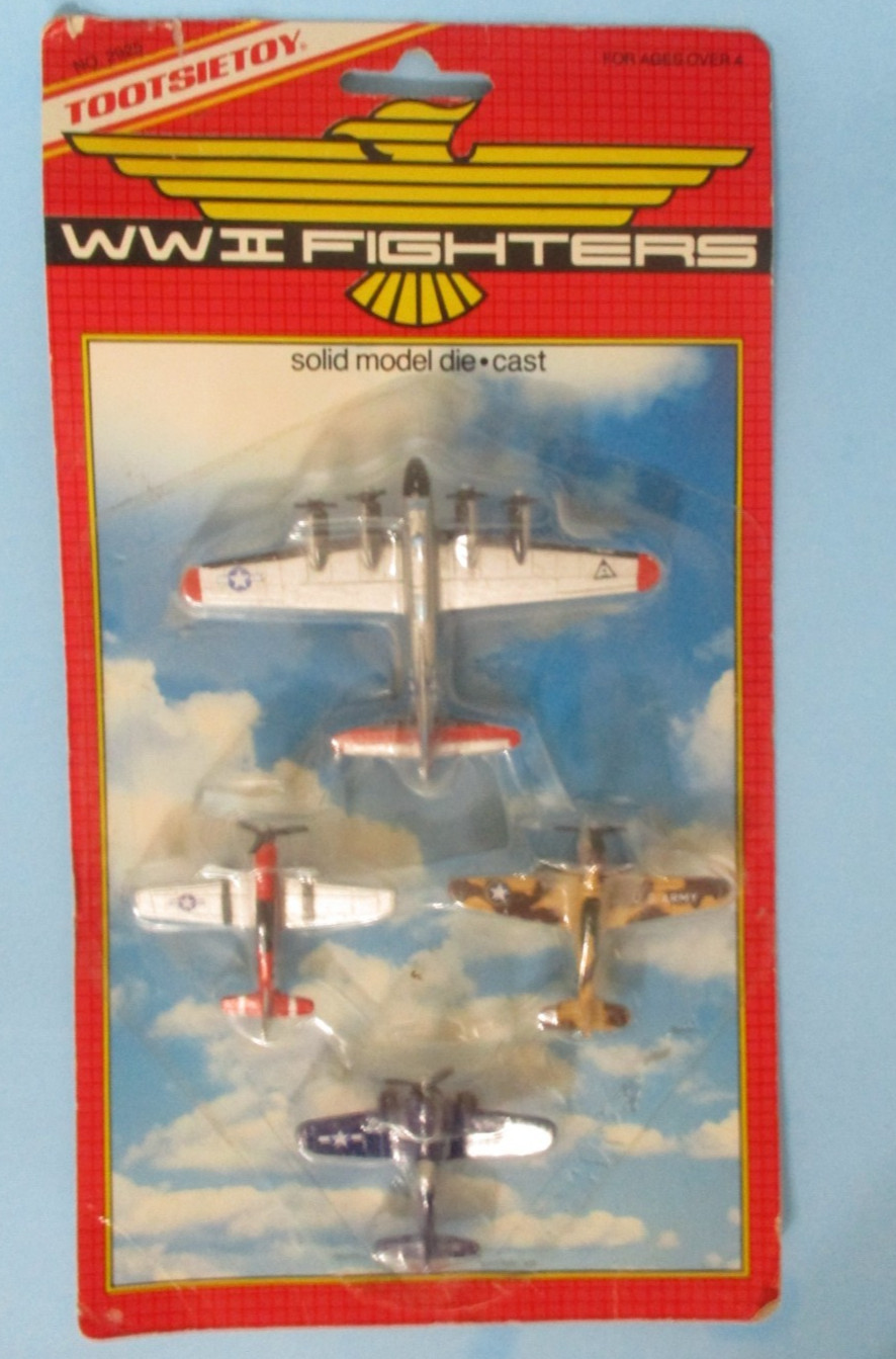 Tootsietoy American WWII Fighter Airplane Scale Models Diecast Metal from 1989