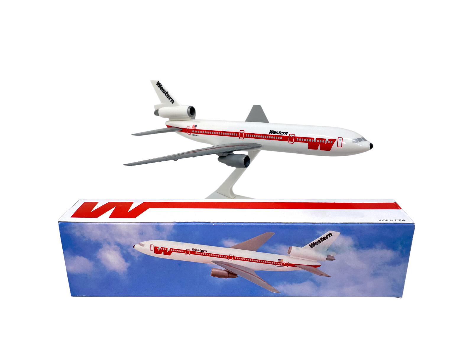 Flight Miniatures Western “White Scheme” DC-10 1:250 Scale Model Airplane