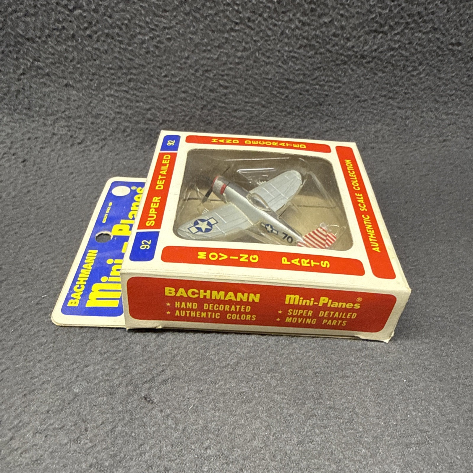 Bachmann Mini-Planes P-47 D Thunderbolt WWII Airplane 1/87 Plastic Hong Kong