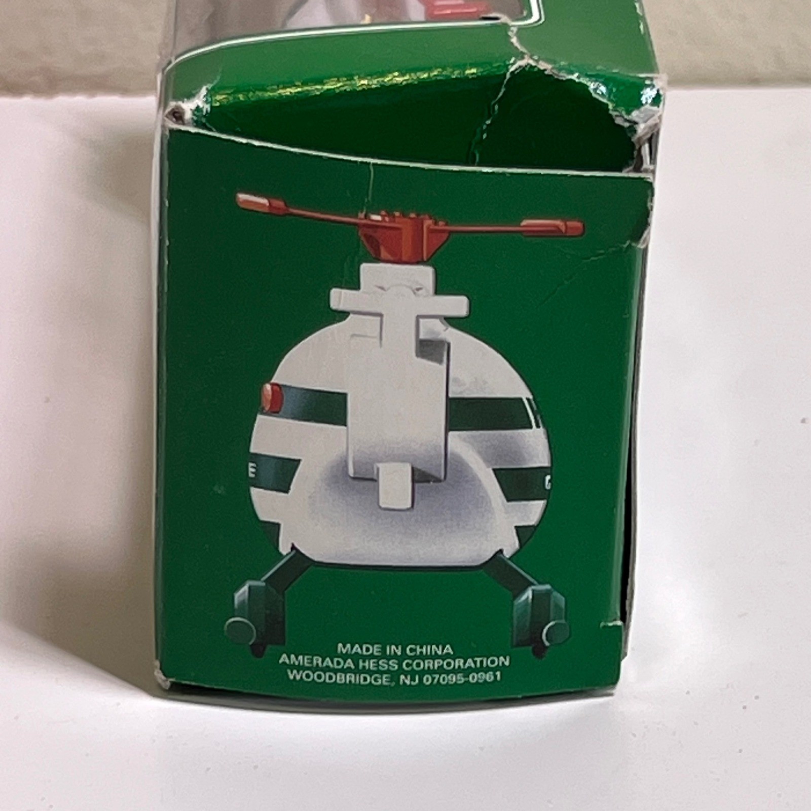 Hess 2005 Miniature Helicopter White Green Red Collectible Toy Boxed