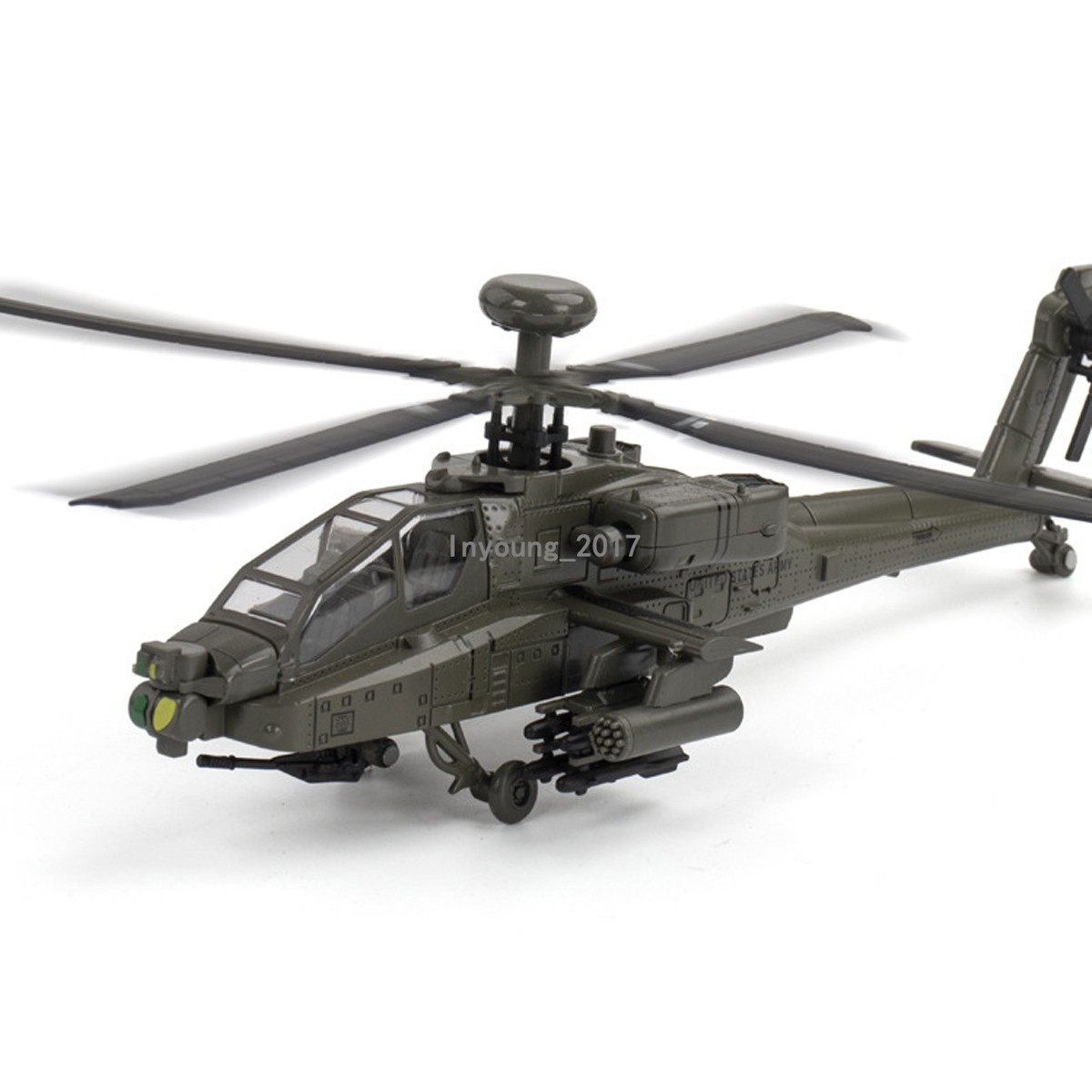 Boeing AH-64 Apache Helicopter Model Diecast Toy Vehicle Army Helicopter Toys