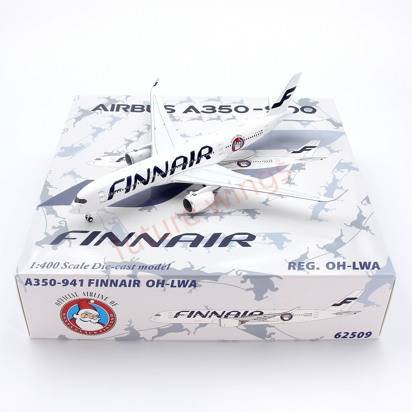 1:400 Panda Models Finnair A350-900 OH-LWA Aircraft Model+Free Tractor